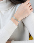 Mini Silver Soho Diamond Cord Bracelet