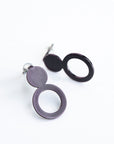 Purple Arc Statement Earrings