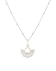 Art Deco Fan Silver Satellite Chain Necklace