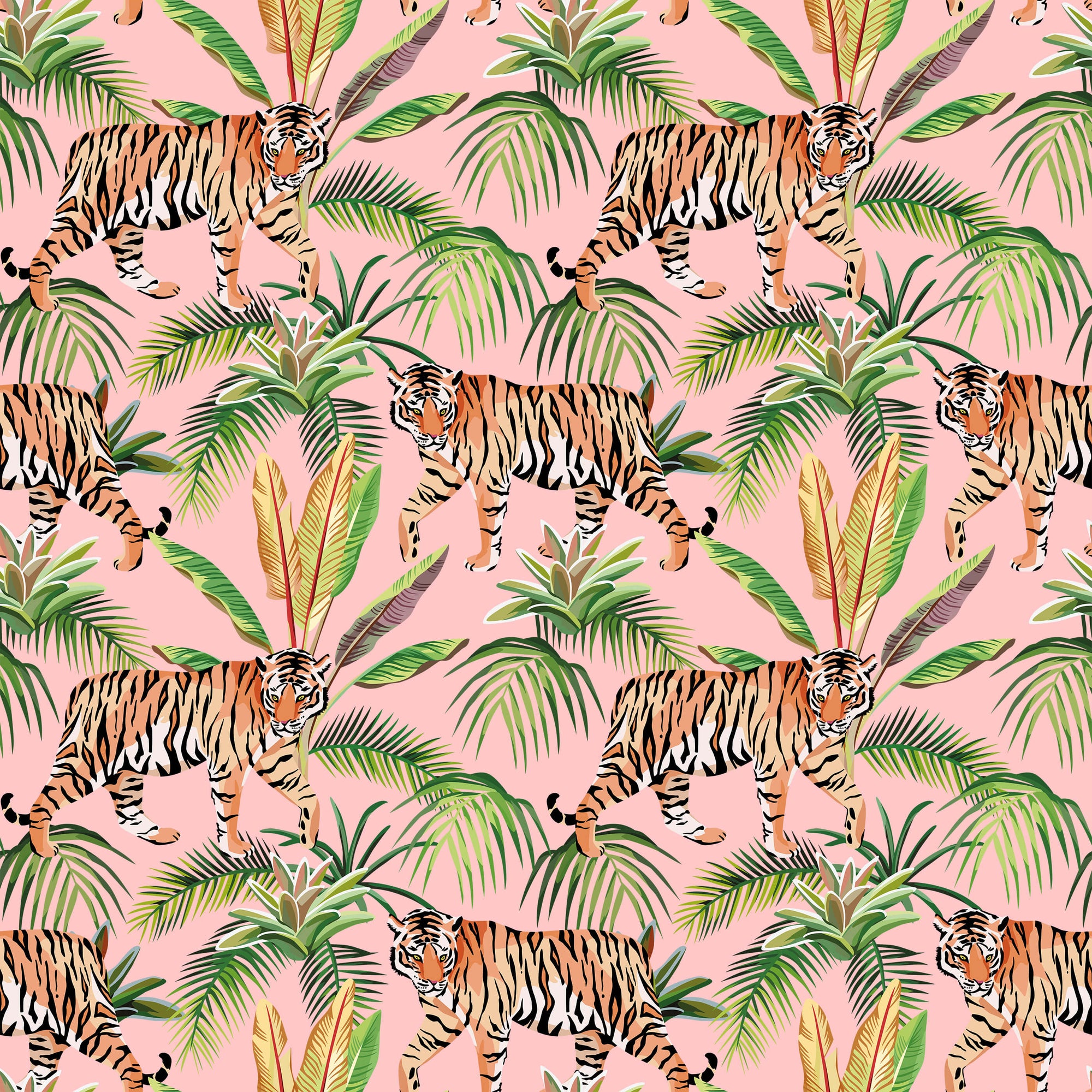 Tropical Tiger Wallpaper