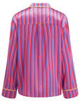 Aurelie Crimson Stripe Silk Shirt