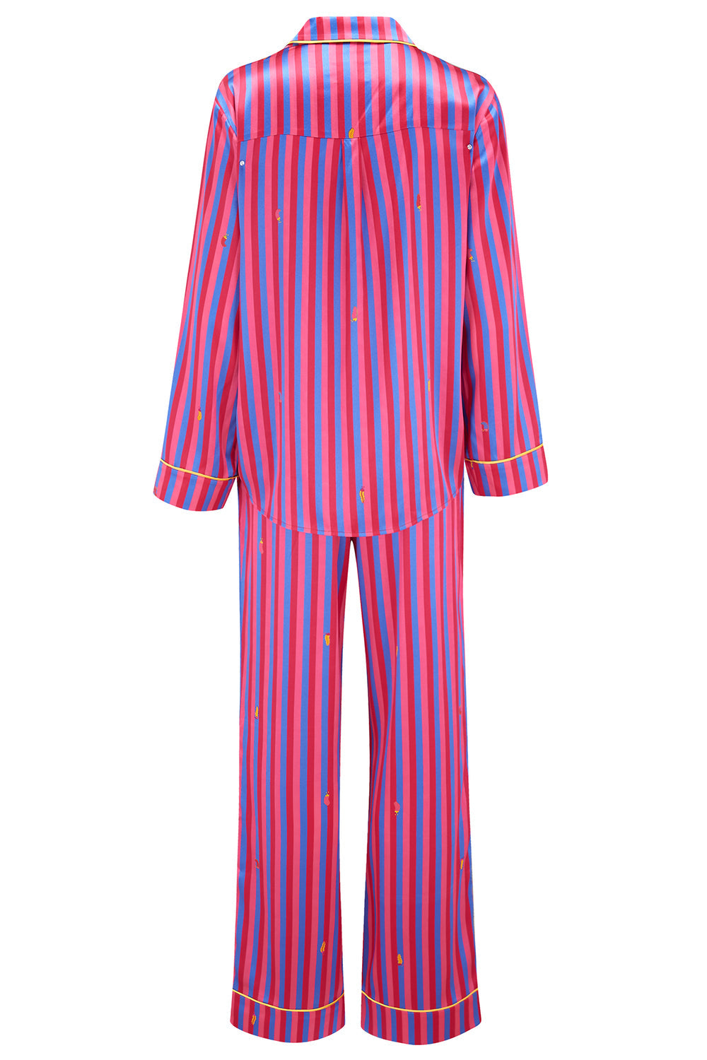 Aurelie Crimson Stripe Silk Shirt