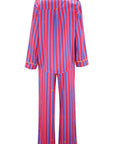 Florence Crimson Stripe Silk Trouser