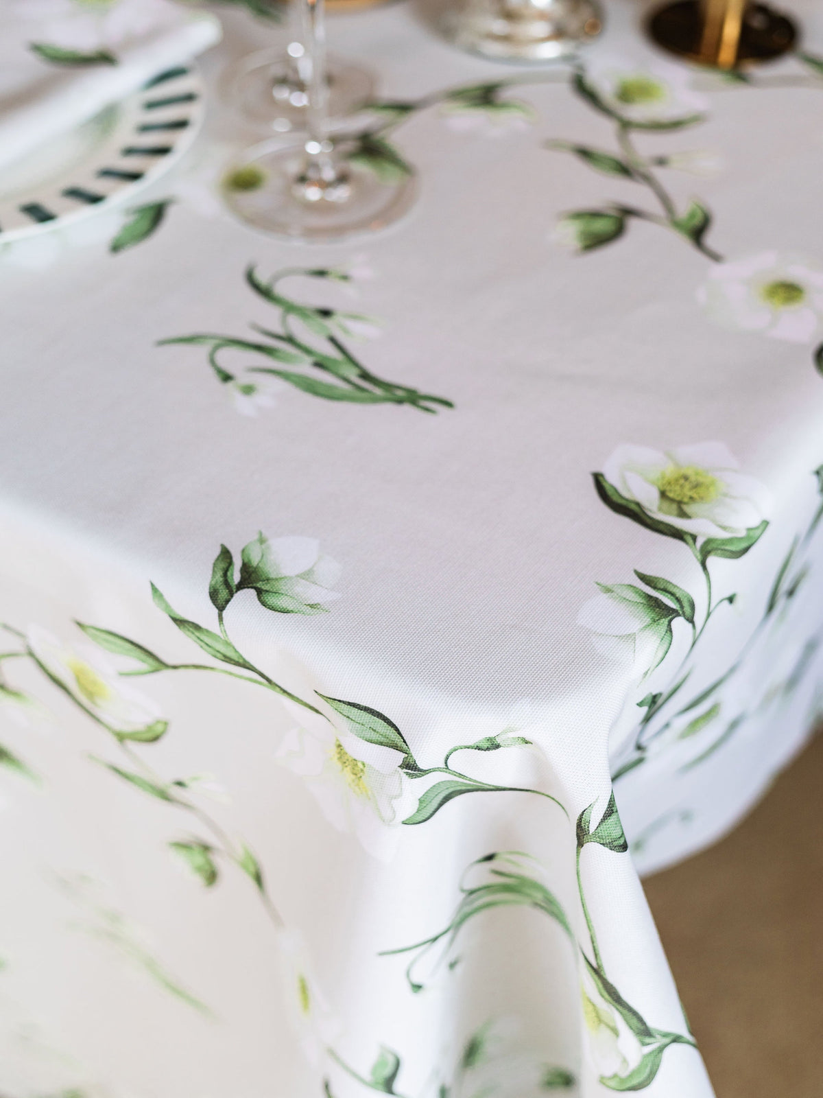 Snowdrop and Hellebore Tablecloth