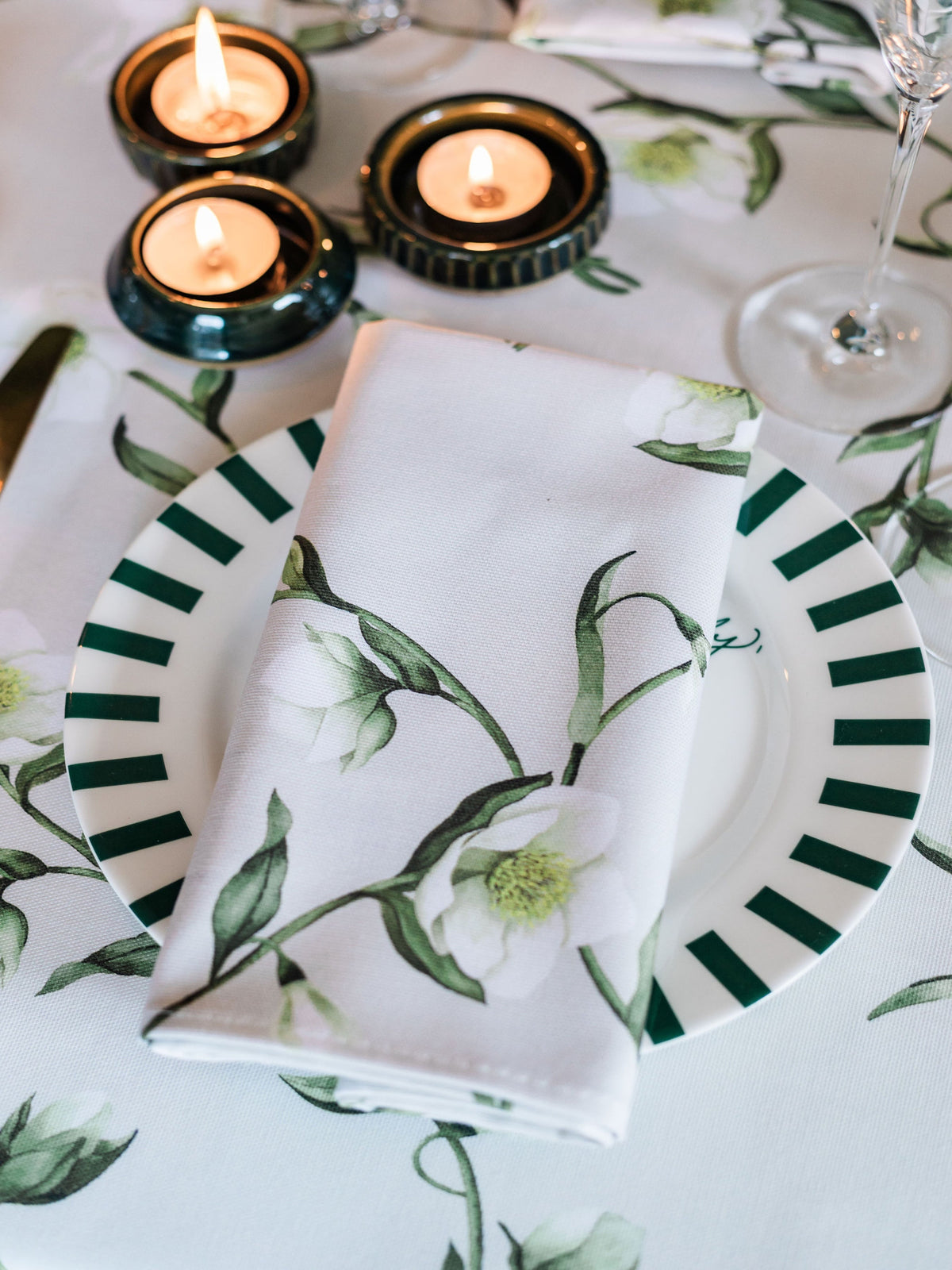 Snowdrop and Hellebore Napkins (Pair)