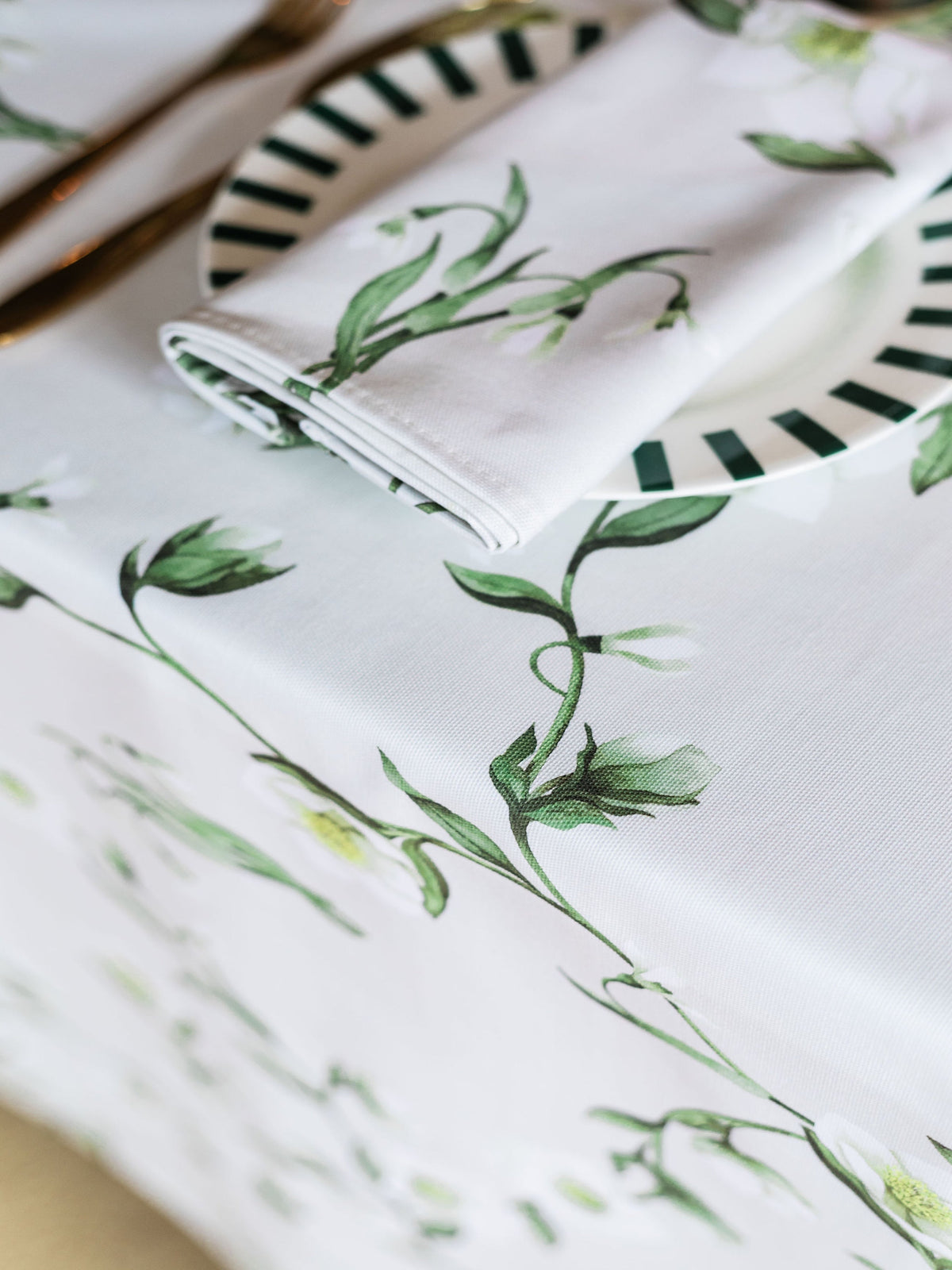 Snowdrop and Hellebore Tablecloth