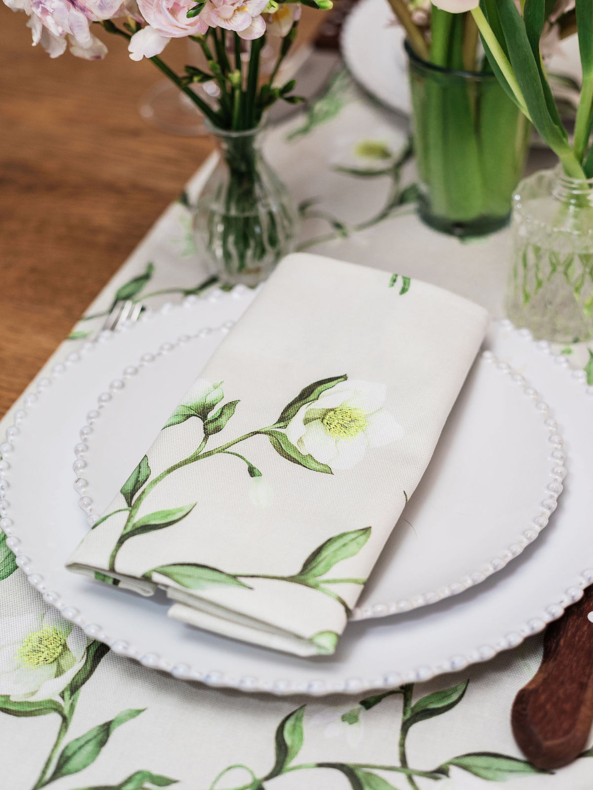 Snowdrop and Hellebore Napkins (Pair)