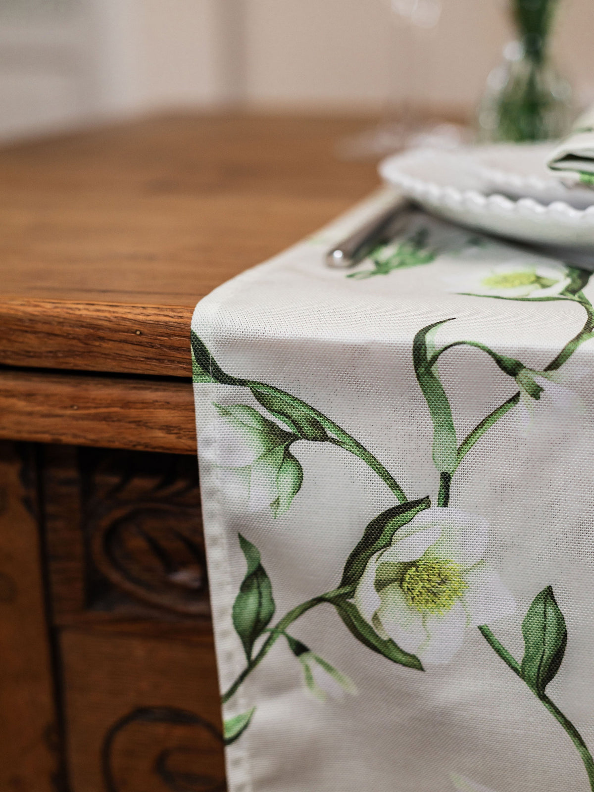 Snowdrop and Hellebore Table Runner