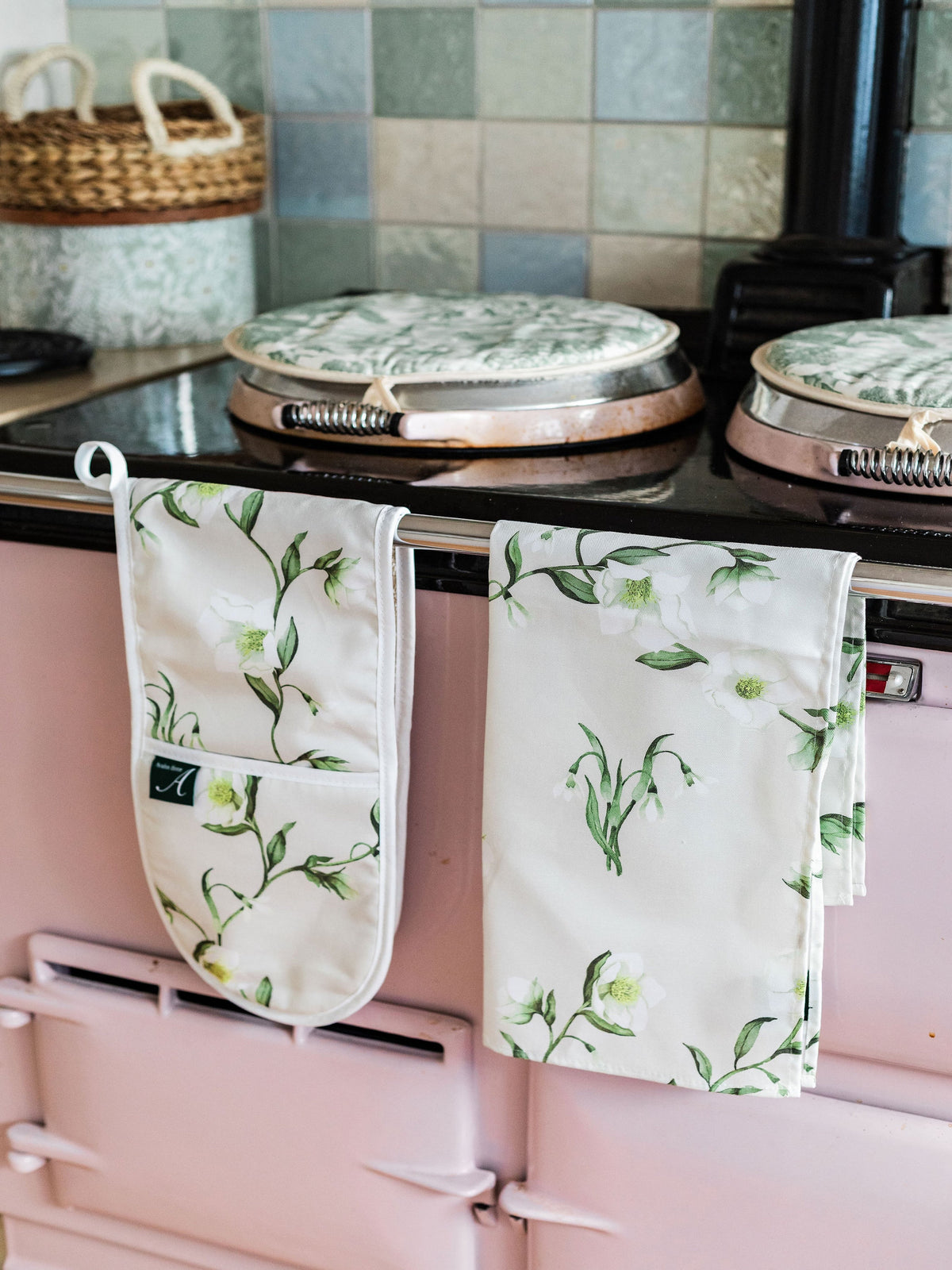 Snowdrop and Hellebore Tea Towel