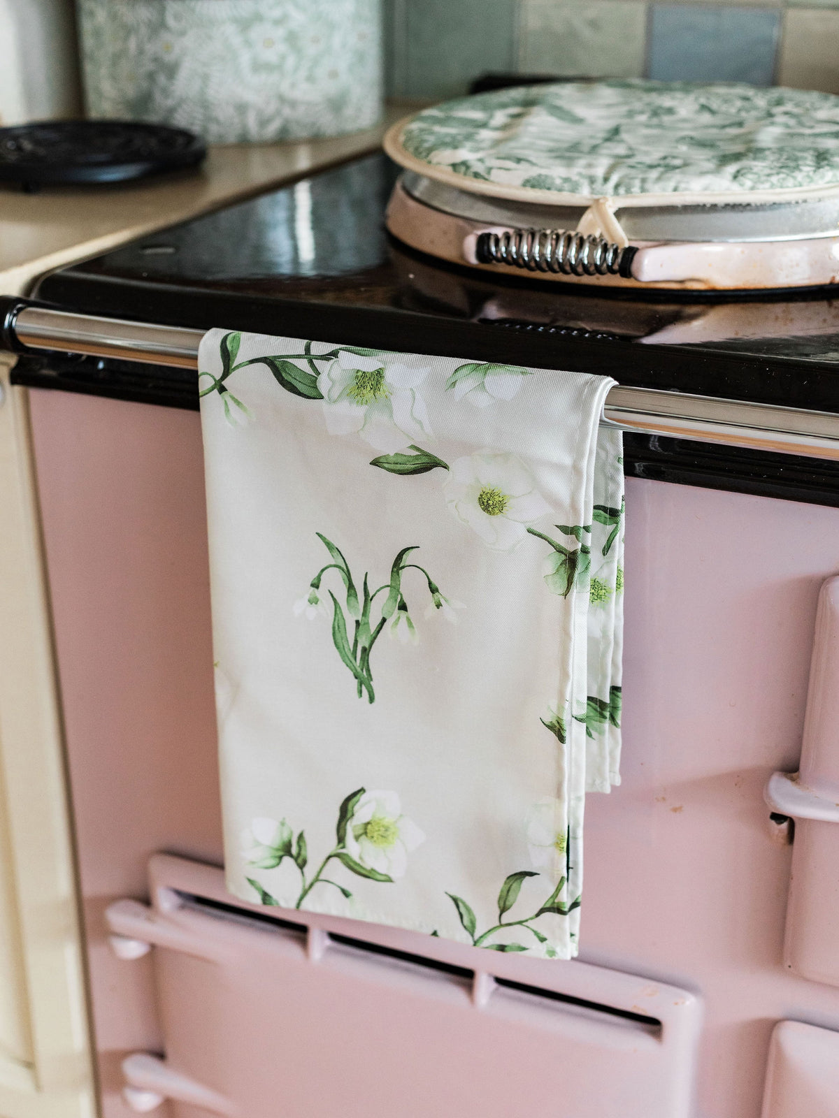 Snowdrop and Hellebore Tea Towel