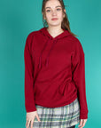 Burgundy Fleece-Lined Breastfeeding Hoodie | Nursing Hoodie