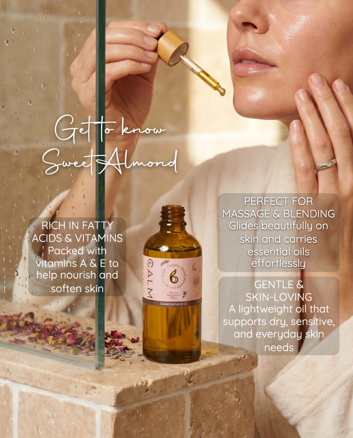 Organic Sweet Almond Carrier Oil – Softening Body &amp; Massage Oil