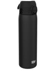 Leak Proof Slim Thermal Steel Water Bottle, Insulated, Black, 500ml (17oz)