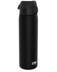 Leak Proof Slim Water Bottle, Recyclon, Black, 500ml (18oz)