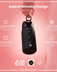 Leak Proof Kids Water Bottle, Recyclon, Black, 350ml (12oz)