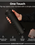 Leak Proof 1 litre Water Bottle, Recyclon, Black, 1L