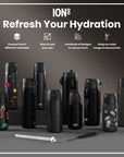 Leak Proof 1 litre Water Bottle, Recyclon, Black, 1L