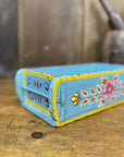 Blue Wooden Painted Brick Mould / Decorative Herb Planter / Storage Box Tray A