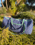 Quilted blocked cotton weekend duffle bag standard size