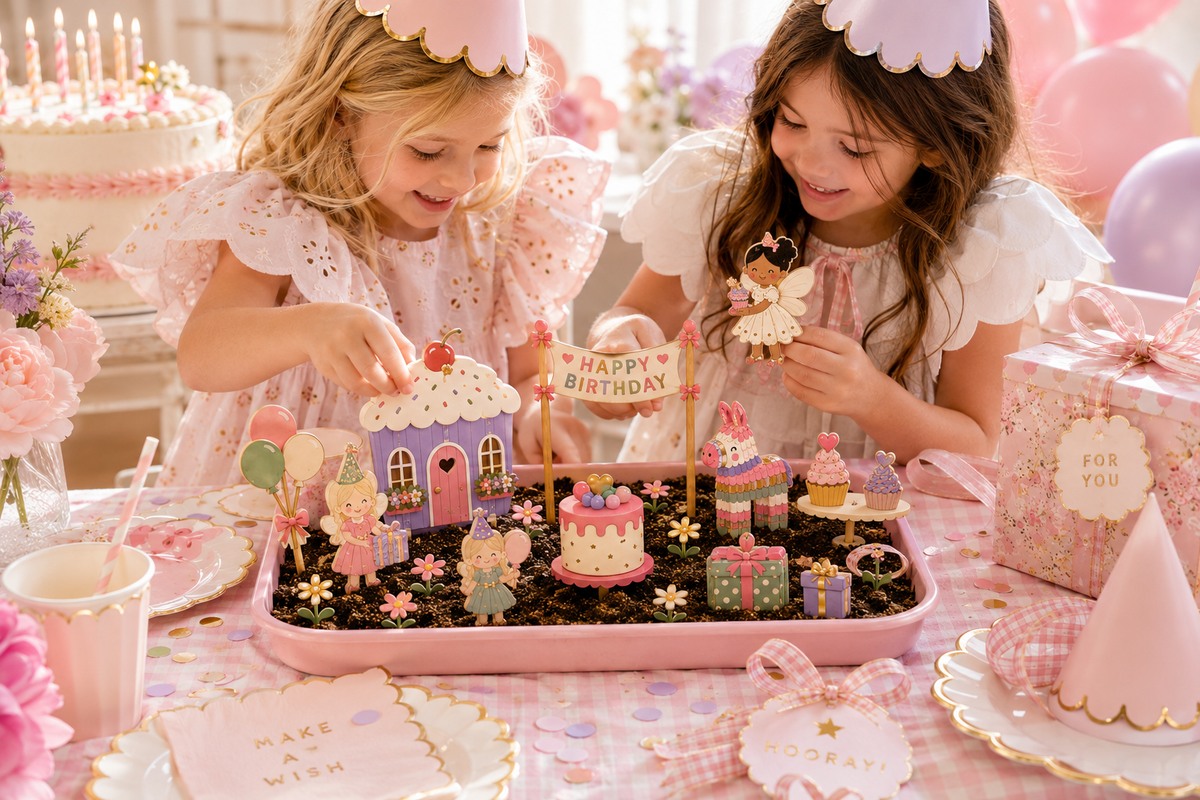 Fairy Gardening Kit for kids | Sensory Play set with Apron,Tray, Shovel, Fairies, Soil &amp; Seeds | The Playmakers Co