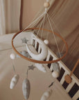 Handmade Moon And Stars baby mobile-7