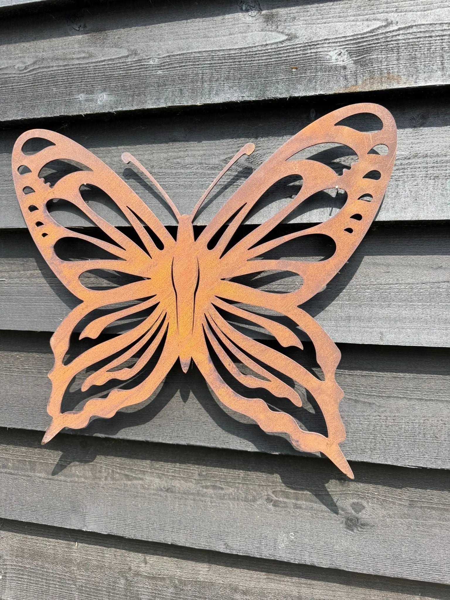 Large Rusty Metal Butterfly Garden Decoration