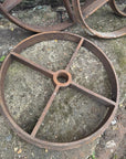 Large Cambridge Roller Wheels / Antique Salvage / Shepherds Hut Wheels Set Of 4