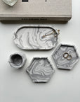 4 Piece Trinket Set - Marble