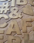 Gold Fat Font Metal Alphabet Letters – 5” or 12” Decorative Lettering A–Z