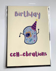 Cool quirky birthday party cell-ebrations anatomical cell biology science card