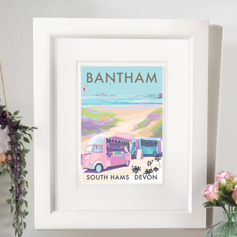 Seaside Buses Print A4