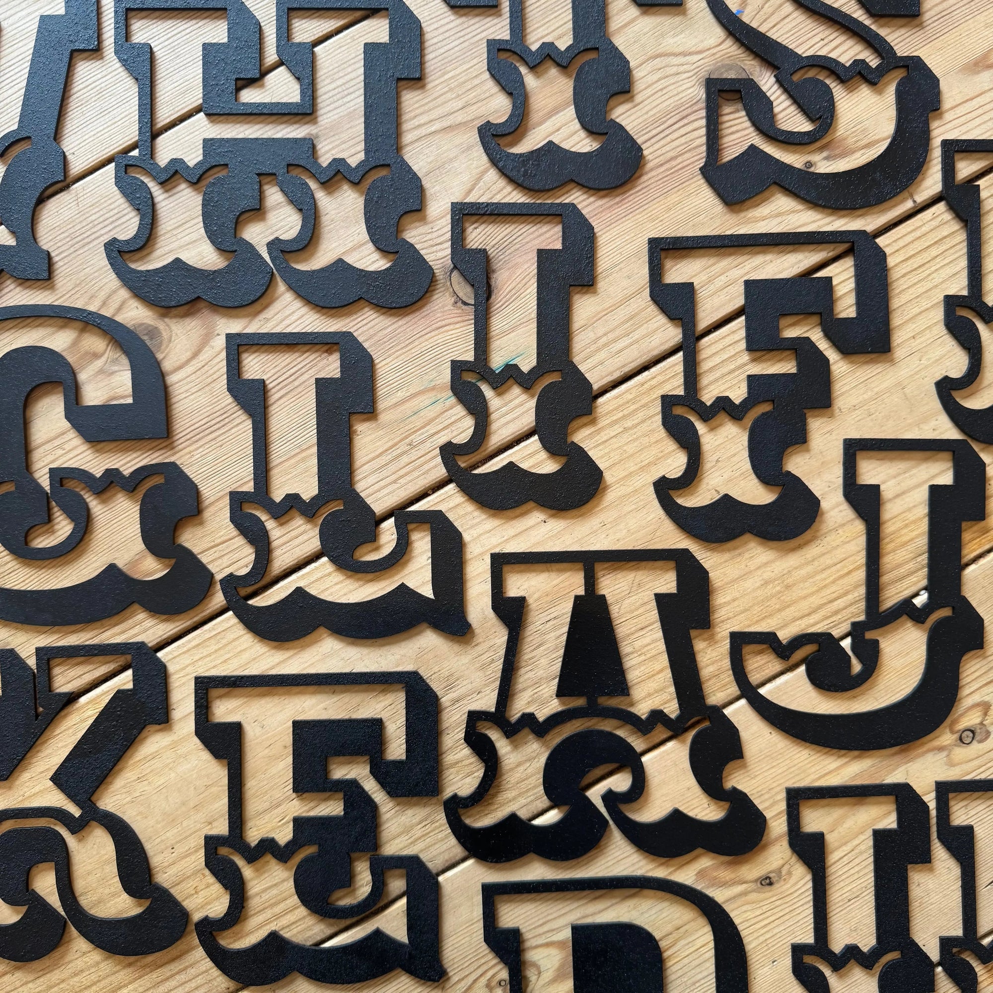 Rustic Black Metal Carnival Letters A–Z | 5” or 12” Alphabet