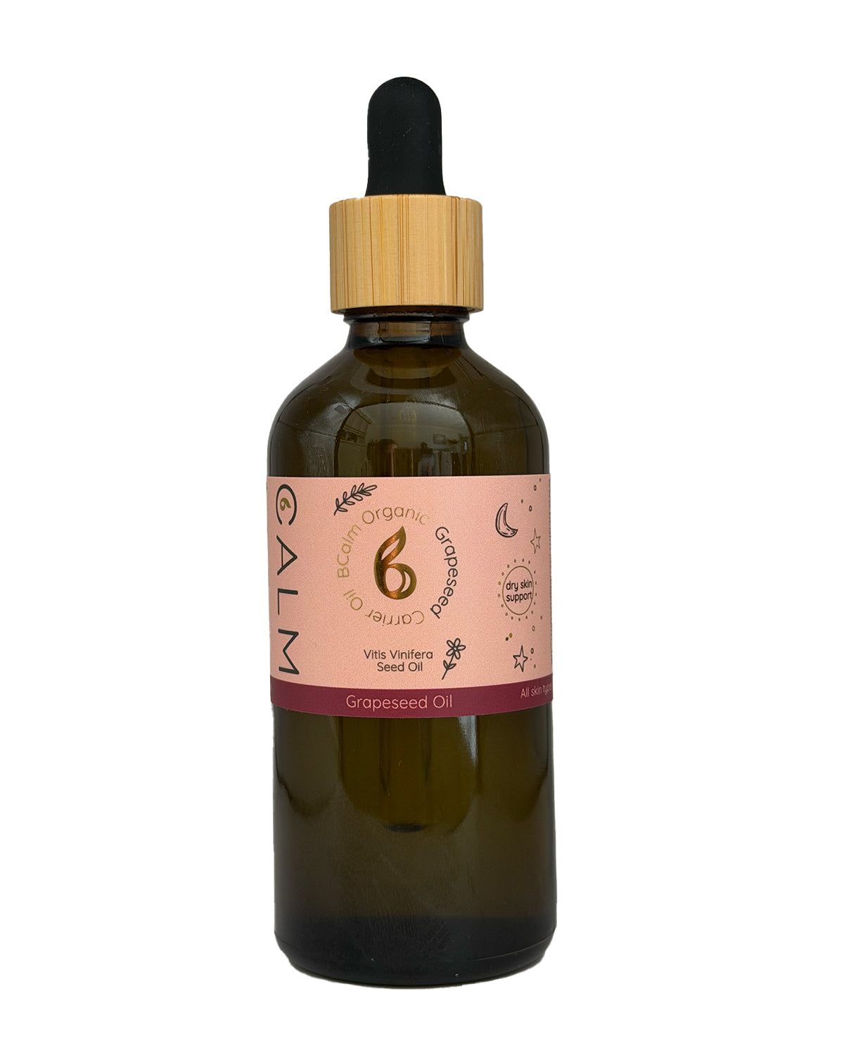 Organic Grapeseed Carrier Oil – Lightweight Face &amp; Massage Oil