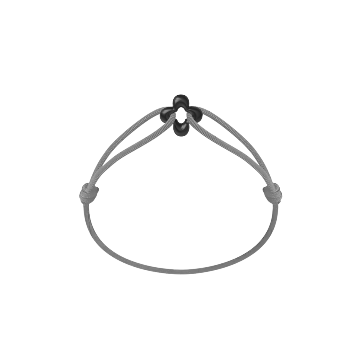 Mini Black Clover Cord Bracelet