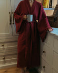 The Merlot Cloud Organic Cotton Robe: Long