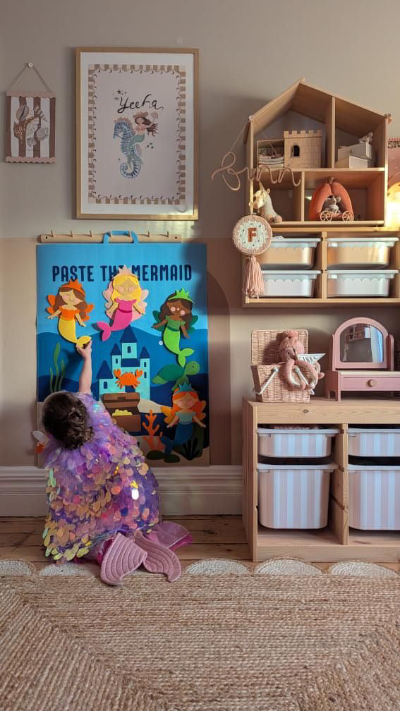 Paste The Mermaid Felt Play Board-Magical Sensory Dress up activity for kids | The Playmakers Co