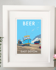 Beer Seaside Travel Poster Print