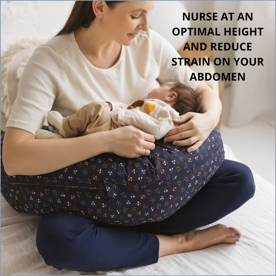 MINICAMP C-Shape Nursing & Comfort Pillow - Organic Cotton, Multi-Use Support for Pregnancy & Sleep by Minicamp at brixbailey.com