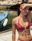 Cleo Long Coin Wrap Necklace: Tourmaline