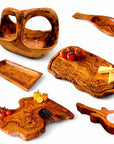BUNDLE - Fruit Bowl, 2 Boards, 4 Leaf Dishes, Bread Cutting board, Rectangular Dish, Guitar Tealight