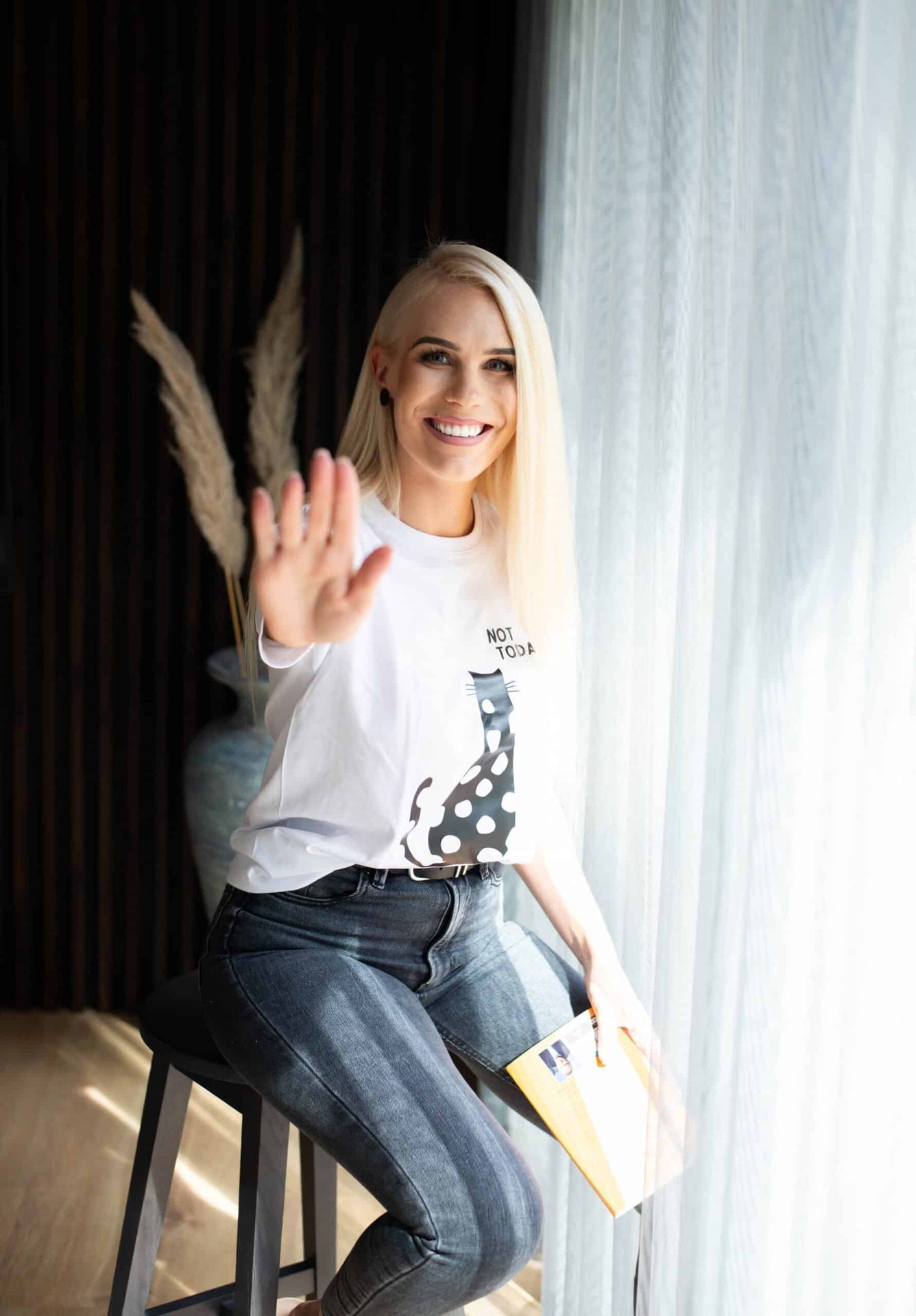 Polite No Organic Cotton T-Shirt – Soft &amp; Oversized by Black Giraffe Brand at www.brixbailey.com