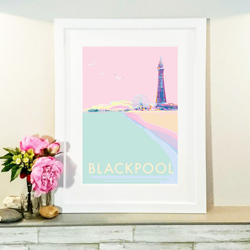 Blackpool Seaside Nostalgia Art Print