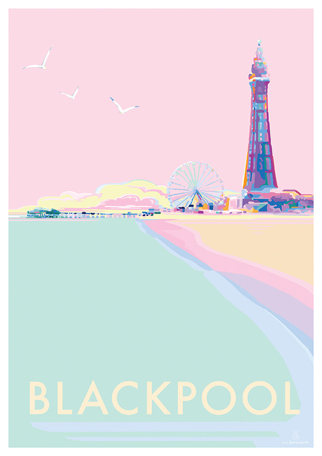 Blackpool Seaside Nostalgia Art Print