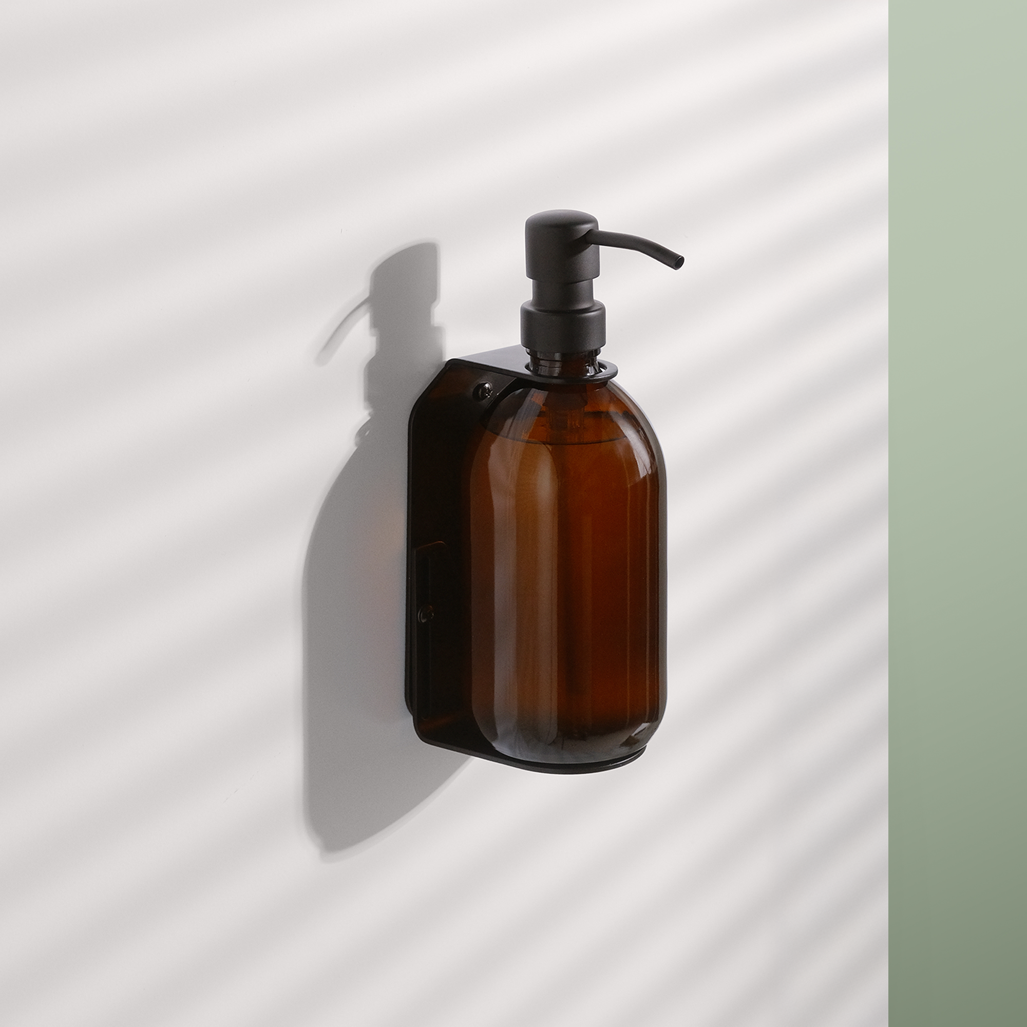 Black Single Wall Mounted Soap Dispenser-0