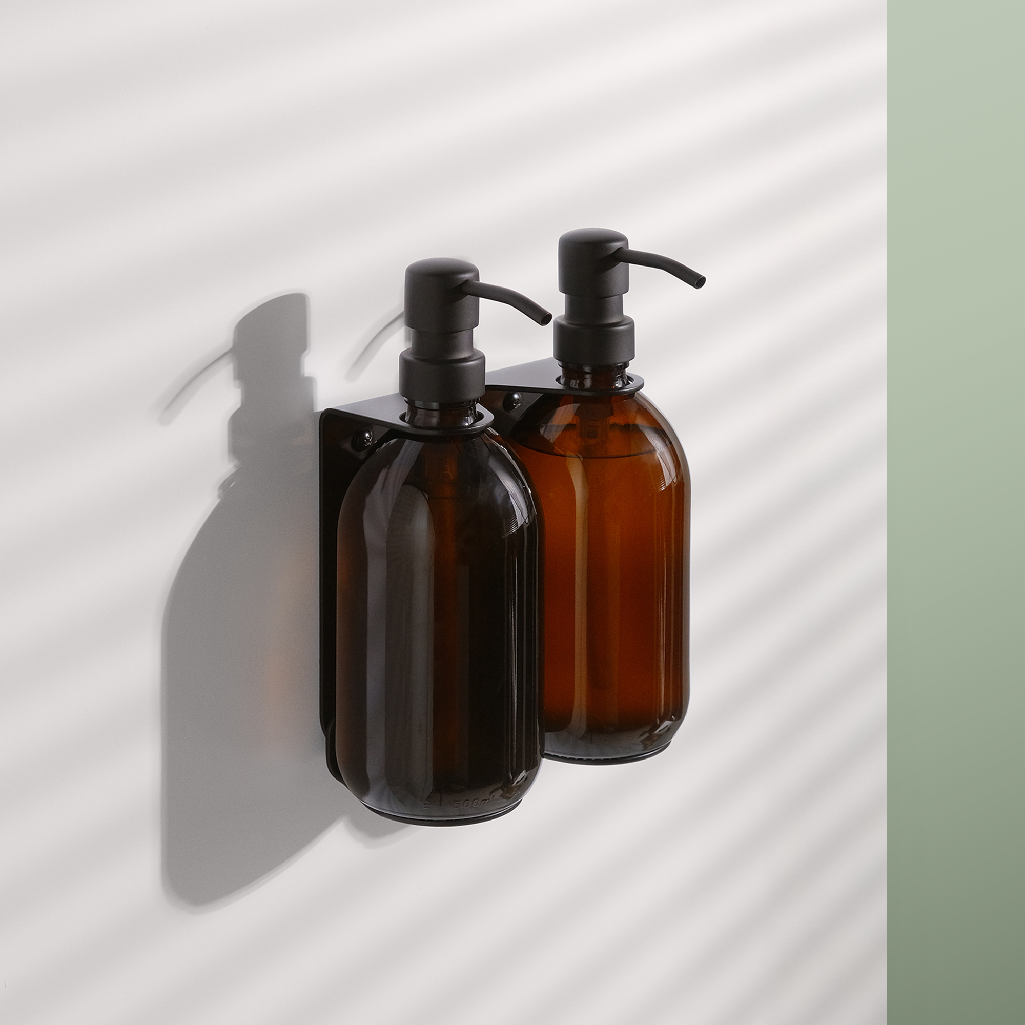 Black Double Wall Mounted Soap Dispensers-0