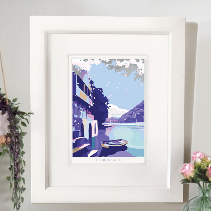 Boathouse Vintage Travel Poster