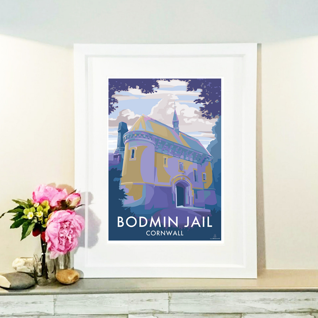 Bodmin Jail Vintage Travel Poster Print
