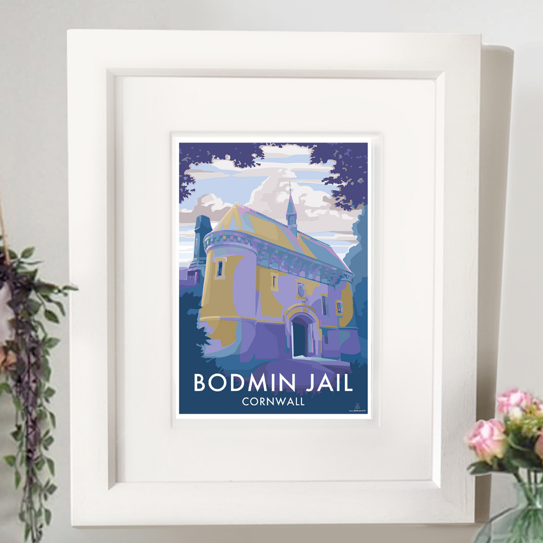 Bodmin Jail Vintage Travel Poster Print