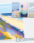Bournemouth Vintage Travel Poster Print