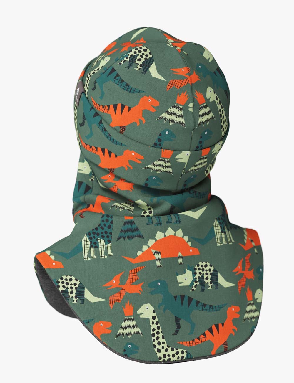 Merino Balaclava for Kids Dinosaur Print